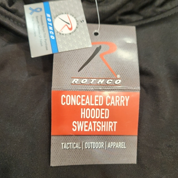 Rothco Concealed Carry Hooded Sweater Mens 2XL Black Thin Blue Line Hoodie - Picture 4 of 9